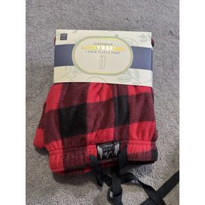 Lucky‎ Brand Men's  Soft Fleece Drawstring Waist Sleep Pant Red Plaid Size XLG